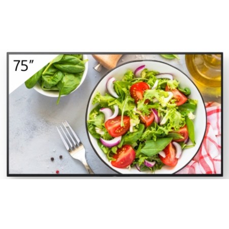 Sony FW-75BZ35L signage display Digital signage flat panel 75" LCD Wi-Fi 550 cd/m² 4K Ultra HD Black Android 24/7