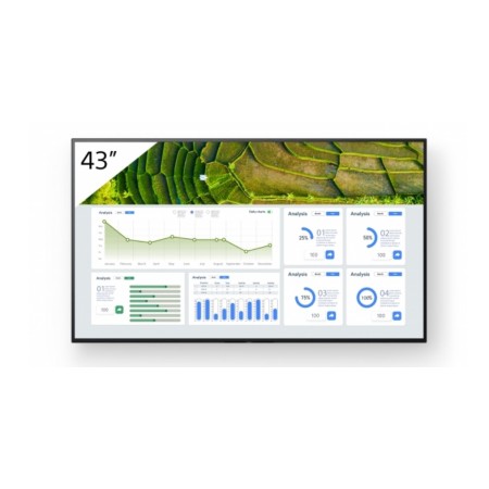 Sony FW-43BZ30L signage display Digital signage flat panel 43" LCD Wi-Fi 440 cd/m² 4K Ultra HD Black Android 24/7