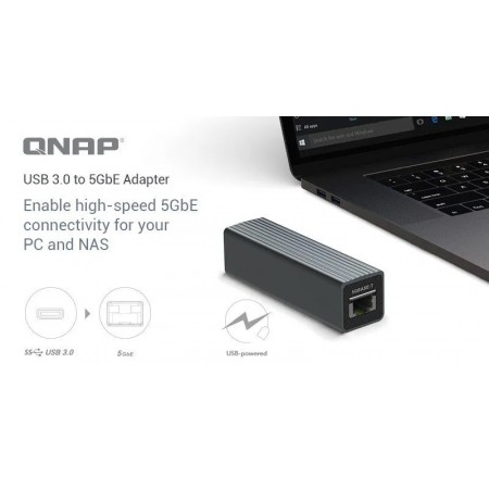 QNAP USB 3.2 to 5GbE RJ45 for PC&NAS QNA-UC5G1T