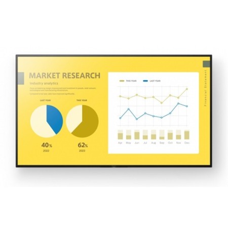 Sony FW-43EZ20L signage display Digital signage flat panel 43" LED Wi-Fi 350 cd/m² 4K Ultra HD Black Android 16/7