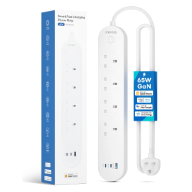 Meross Smart Powerstrip With 4 x AC sockets, 1 x USB-A port, 2 x USB-C (Up to 65W)ports MSP843PHK-UK