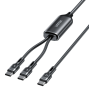 Unitek USB-C Cable PD100W 2-in-1 Dual Charging C14146ABK01-1.8M