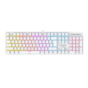 Armaggeddon MKA-7C White Mechanical Gaming Keyboard 104 Keys Clicky Blue Keys
