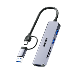 Unitek USB-C Hub 3xUSBA SD/Micro SD Card Reader H1320A