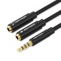 Vention AUDIO 3.5mm M to 2x3.5mm F Splitter Cable 0.3m BBVBY