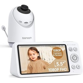 Bonoch BBM04 Portable Baby Monitor 5.5'' 1080p PTZ Camera & Local Storage No WiFi