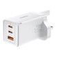 Baseus Charger Wall 65W USB-Cx2/USB-A UK+100W USB-C Cable White