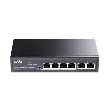 Cudy FS1006P 4-Port FE PoE Switch + 2 FE Uplink 60W with UK Plug