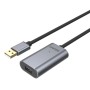 Unitek UCE USB-A 2.0 Active Extension Cable Alum 10.0m Y-272