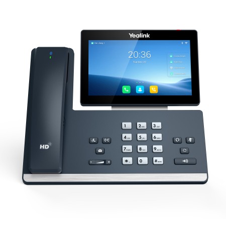 Yealink IP Phone Desktop PoE 7'' Gigabit, Android, Color TouchScreen, Cordless Handset, Expansion, B/T & Wi-Fi T58W Pro