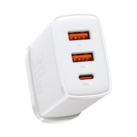 Baseus Charger Wall 30W USB-C/2xUSB-A UK White