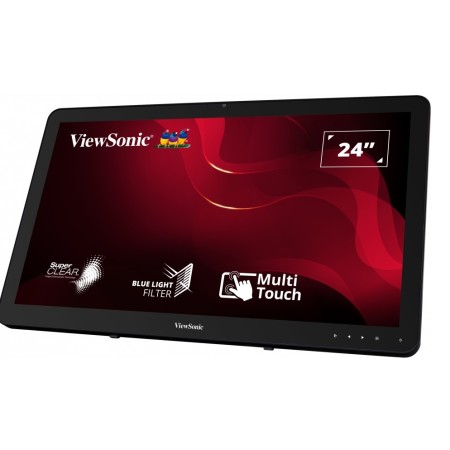 Viewsonic Monitor Touch Screen 24'' Full-HD HDMI/DisplayPort/VGA Speakers Bookstand TD2430