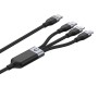 Unitek MC 3in1 Braided USB-C/Lightning/Micro C14101BK-1.5M