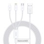 Baseus Cable Superior Series 3-in-1 1.5m White