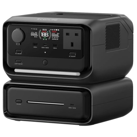 EcoFlow RIVER 3 Max 572Wh 600W with 3 UK plugs 100W USB-C (Plus + EB300)
