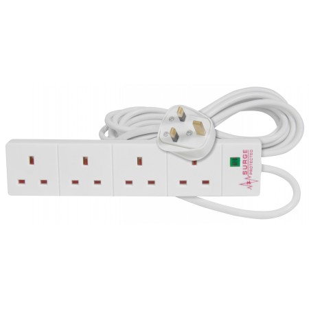 Mercury 4Gang with Surge Protector 2.0m in Polybag 430.009UK