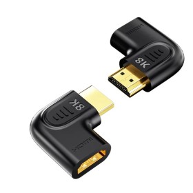Unitek HDMI Adaptor 1x90 & 1x270 degrees RA 8K60Hz Vertical A1047ABK