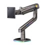 NBMounts F5 Gaming Series Single Arm RGB Monitor Desk Mount Heavy Duty up to 20kg