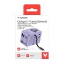 Verbatim Charger Travel Adapter 100W 2xC 2xA 1xRetractable USB-C Purple