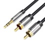 Vention AUDIO 3.5mm to 2RCA M-M Cable Metal 3.0m BCFBI