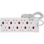 Mercury 8-Gang Power Extension 2.0m with Switches & Surge Protection 429.797UK