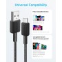 Anker Mobile Cable USB-A to USB-C  1.8m 322 Black