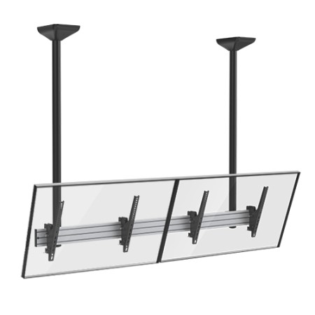 Brateck TV Ceiling Mount Twin 60x40 50kg/Screen 1.58m Lockable LVC03-246TL-02