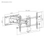 Brateck TV Mount 80x40 Turn 4-Arm 64cm 60kg LPA49-486