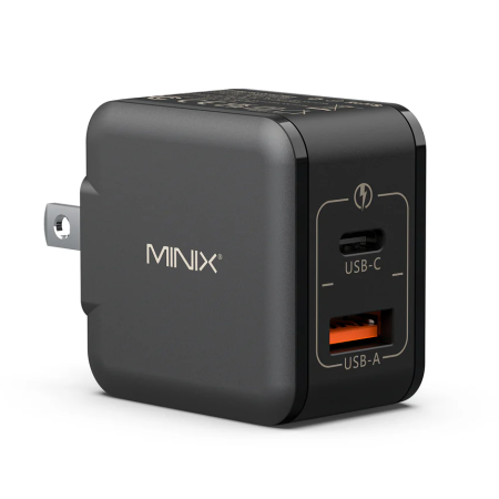 MINIX GaN Wall Charger Multi Adaptor 33W 1xUSB-C 1xUSB-A P1 Mini