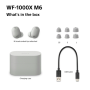 Sony WF1000XM6 Wireless Noise Cancelling Earbuds Platinum Silver