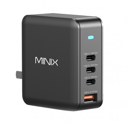 MINIX GaN Wall Charger Travel 165W 3 xUSB-C/1xUSB-A P165