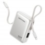 Vention Powerbank 10000mAh 45W Built-in USB-C & Lightning Cables FKMN0 Beige