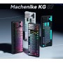 Machenike Wireless Gaming Keyboard ,Wired,Bluetooth,2.4G, Linear Silver Switches,4000 mAh battery, KG87