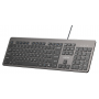 Unitek Keyboard Wired 104K USB-A English SlimTap T052 Space Grey