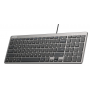 Unitek Keyboard Wired 99K USB-C/A English SlimTap T053 Space Grey