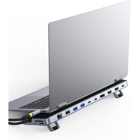 Baseus IT USB Hub 12-in-1 Laptop Docking Station 2xUSB-C/2x4KHDMI/1x4KDP/2xUSBC/3xUSB-A/SD/RJ45/PD100W