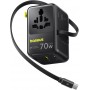 Baseus Charger Wall 70W EnerCore CG11 Universal Travel Adapter with Retractable Cable s Black