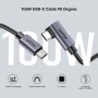 Unitek MC USB-C Cable PD100W L-Shape 1.0m C14123BK-1M