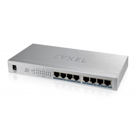 Zyxel 8 Port Gigabit PoE Switch, 8 x PoE, 60W GS1008-HP