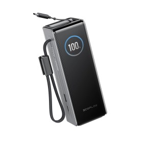 EcoFlow Charge Powerbank RAPID 25000mAh 170W + 100W Built-In & Retractable Cable Black