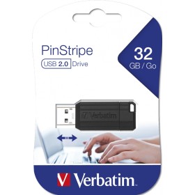 Verbatim USB Drive 2.0 Pinstripe 32GB Black