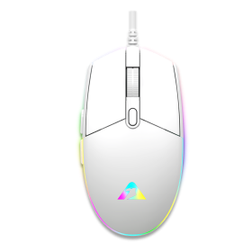 Armaggeddon Gaming Mouse Wired 12800CPI Silent RAVEN III SIGMA STEALTH White