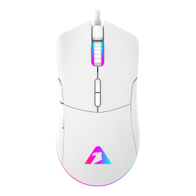 Armaggeddon Gaming Mouse Wired 12000CPI Silent , HUANO Switches FALCON V STEALTH White