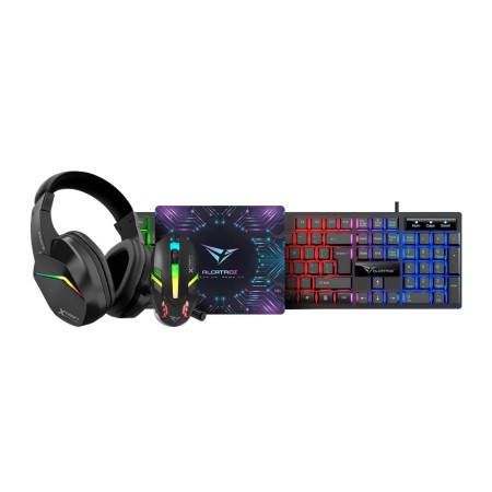 Alcatroz X-Craft 4in1 Gaming Set Keyb+Mouse+Mat+H/set BASECAMP Black
