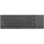 Rii Mini Keyboard Wireless 2.4GHz & Bluetooth with Large Touchpad & Media Keys Stainless Steel K22BT