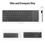 Rii Mini Keyboard Wireless 2.4GHz & Bluetooth with Large Touchpad & Media Keys Stainless Steel K22BT