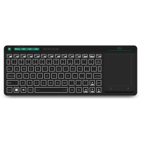 Rii Mini Keyboard Wireless 2.4GHz & Bluetooth with Large Touchpad & Media Keys RGB K18S