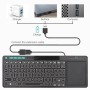 Rii Mini Keyboard Wireless 2.4GHz & Bluetooth with Large Touchpad & Media Keys RGB K18S