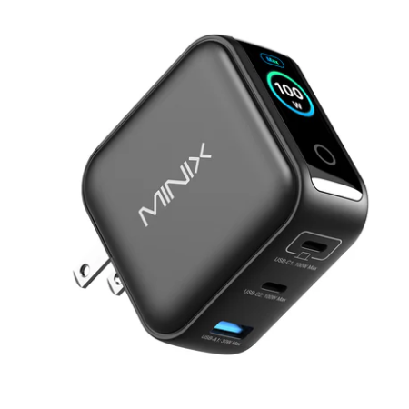 MINIX GaN Wall Charger 100W 2x USB-C/1xUSB-A with LED NEO P3 PRO