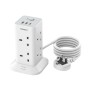 Tessan 8-Gang Extension 2 USB-A USB C 2m 13A TPS03-UK-C